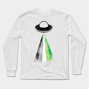 Gaylien Aromantic Pride UFO Long Sleeve T-Shirt